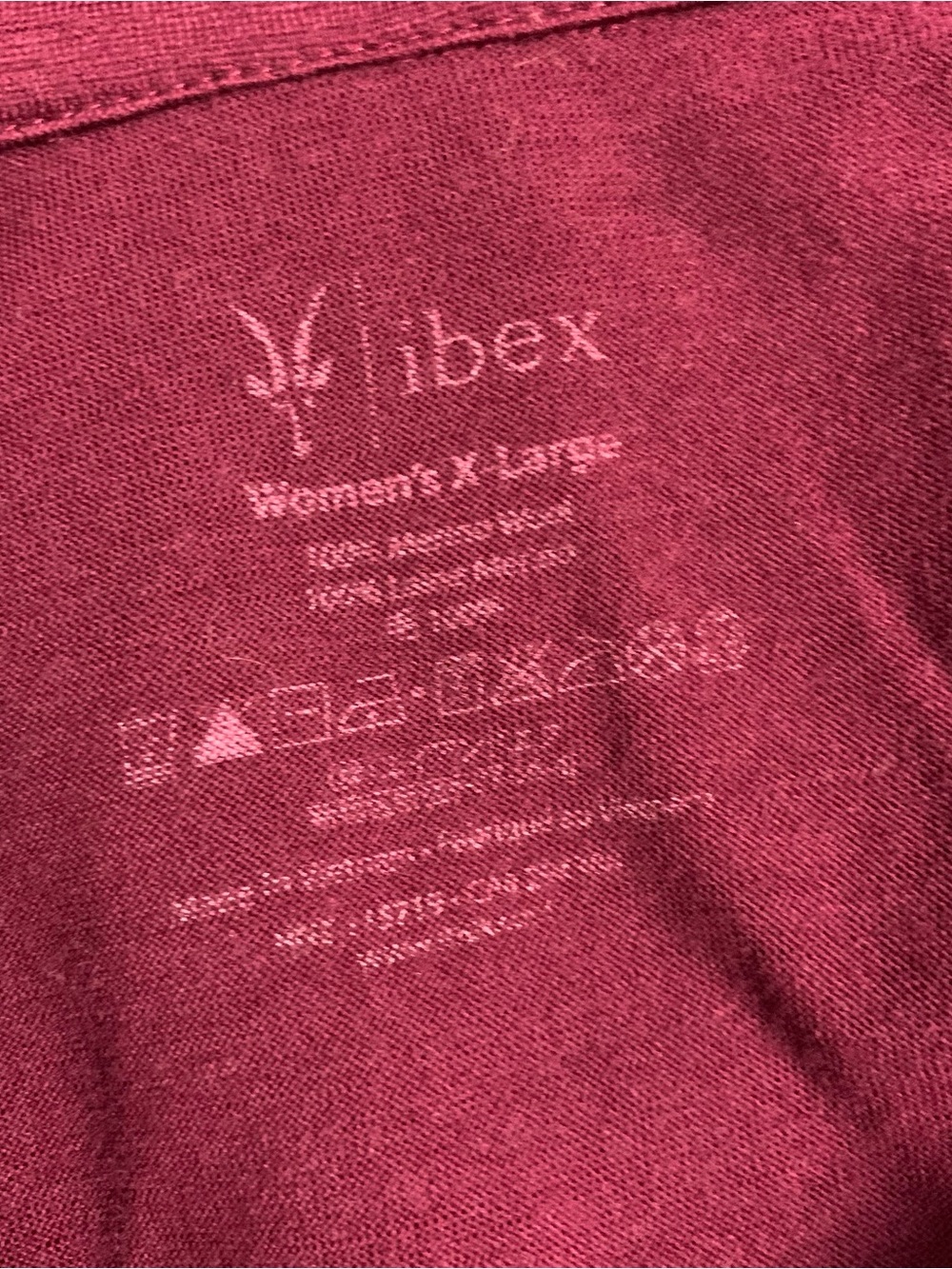 Ibex Top Womens XL Merino Wool 1/4 Zip Base Layer Side Ruched Outdoor Burgundy - Picture 13 of 13